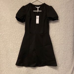 BCBGeneration Puff-Sleeve Flare Dress